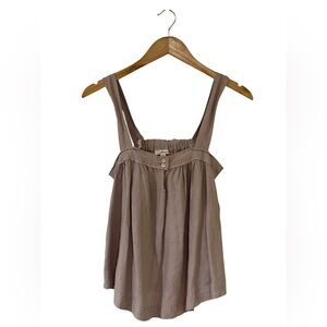 Aritzia Wilfred Ramie Square Neck Sleeveless Flowy Tank Top Size XS